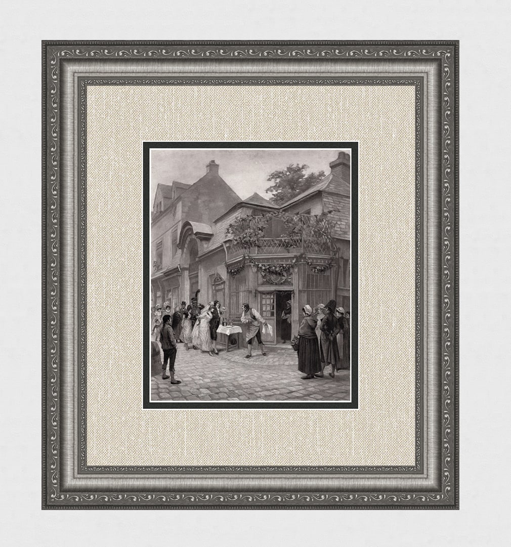 Georges Cain 1800s Antique Print The Wedding Breakfast Framed (1 of 3)