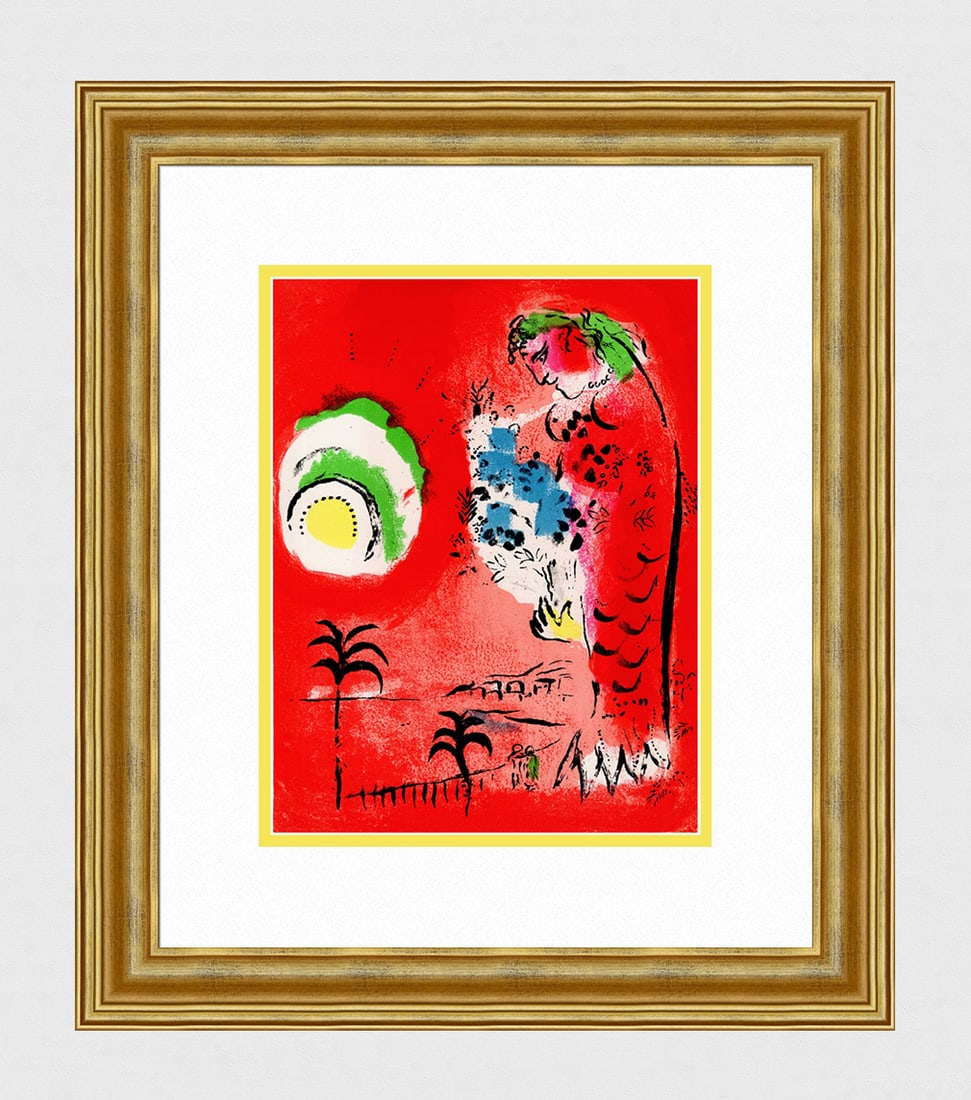 1960 Marc Chagall Bible Lithograph The Bay of Angels M.286 Framed (1 of 3)