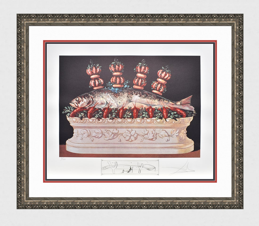 Salvador Dali Lithograph Diners of Gala Signed Numbered Limited Framed (1 of 7)