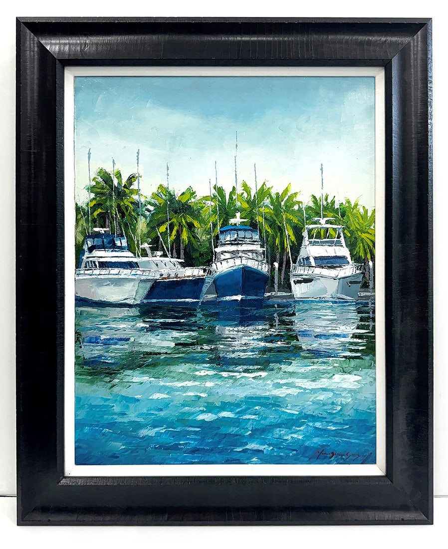Mauricio Garay Original Palm Island Getaway Florida Framed (1 of 2)