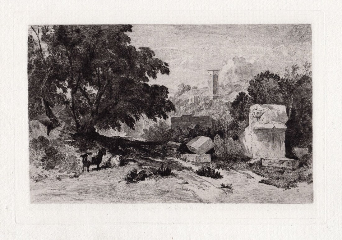 William James Muller Lion Tomb, Xanthus 1882 engraving: William James Muller. (English,1812-1845). Lion Tomb, Xanthus. Antique hand pulled copper plate engraving on wove paper after the original by master engraver Charles Oliver Murray (Scottish, 1842-1923