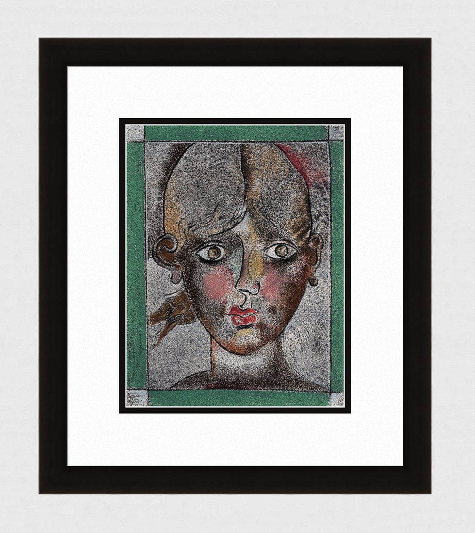 1978 Franco Gentilini Original Lithograph Woman Framed: Franco Gentilini ( 1909 - 1981 ). Spanish Dancer (Danseuse Espagnole).Original lithograph in colours on wove paper. 1972. Dimensions: Sheet Size: 9 1/2 x 12 1/4 inches. Gallery Matted in a New Solid W
