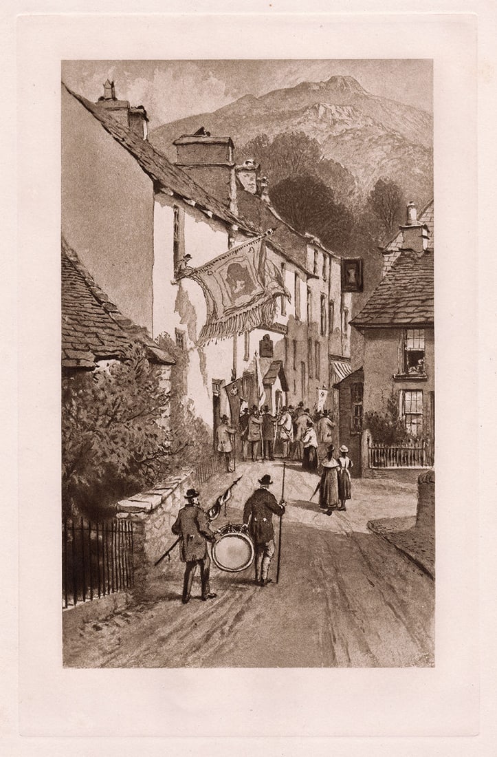 William Hull Ambleside 1887 print: William Hull. (English, 1820-1880). Ambleside. Antique Heliogravure on wove paper after the original by master engraver Dujardin. 1887. Excellent. Image Size 7 3/8 x 11 3/8 inches. Approximately 17 x 