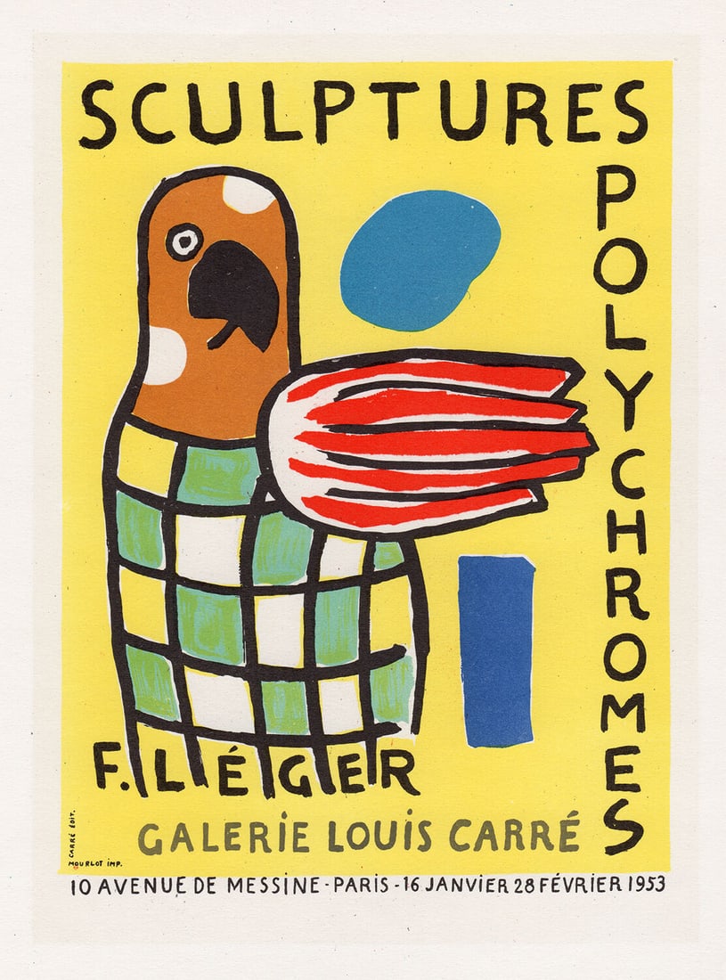 Fernand Leger Sculptures Polychromes 1959 Lithograph Signed (1 of 1)