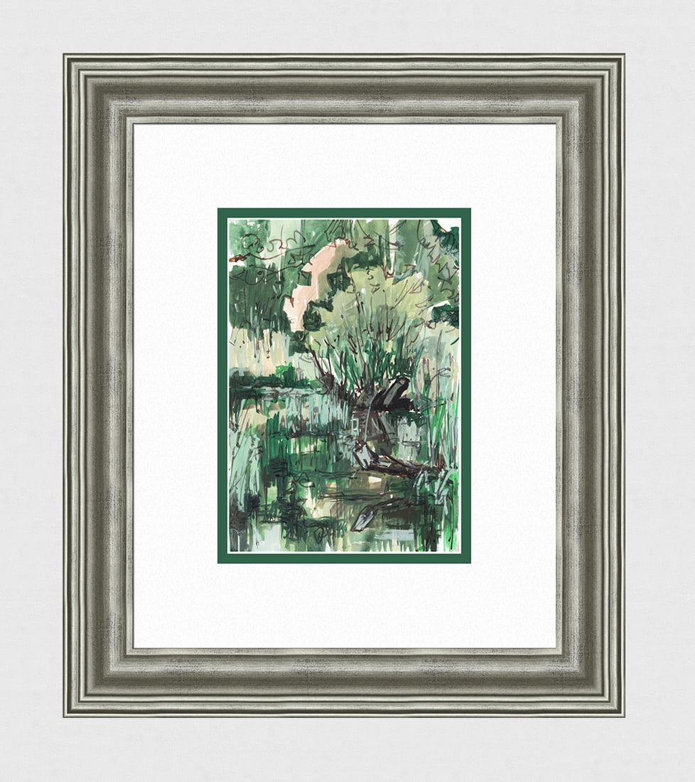 Mathis 1985 Original Watercolor Nature's Dream Framed Swiss (1 of 4)