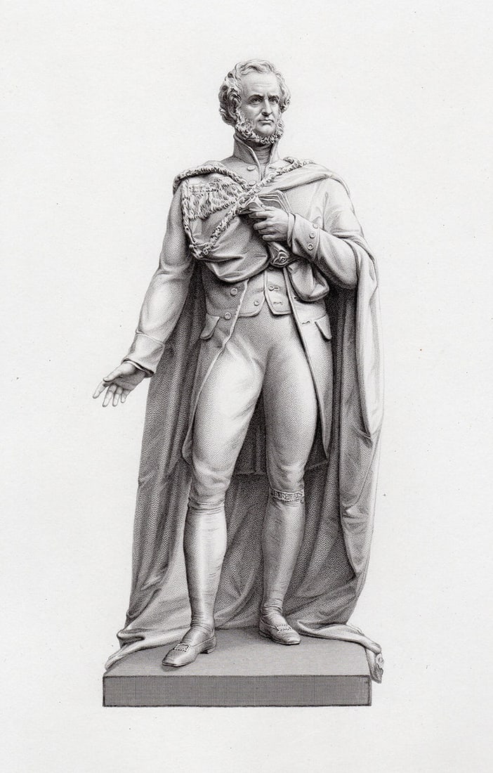 Matthew Noble The Earl of Derby 1875 engraving (1 of 2)