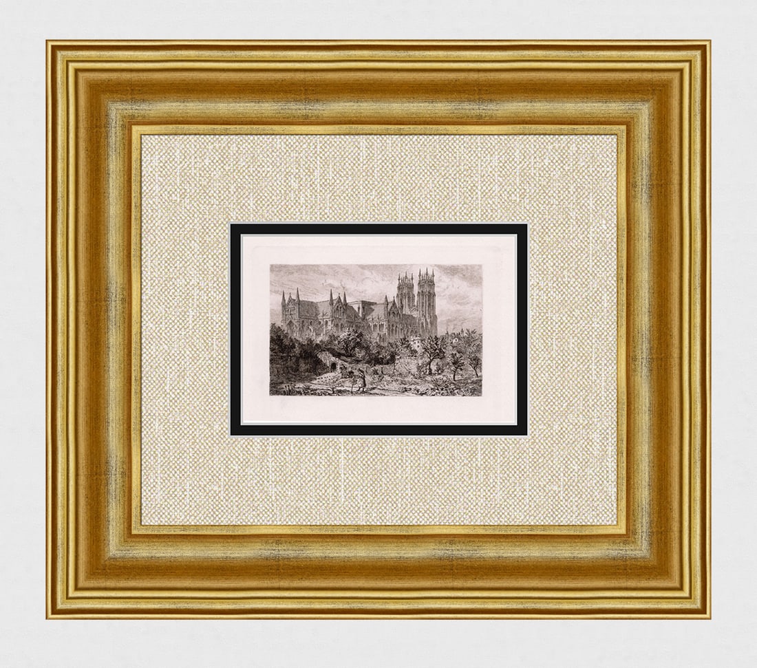 Alfred Dawson Beverley Minster 1892 etching (1 of 3)