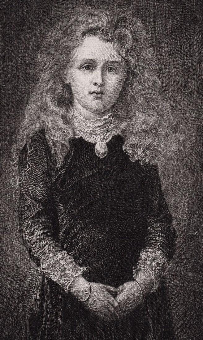 George Frederic Dorothy 1880 etching - 2