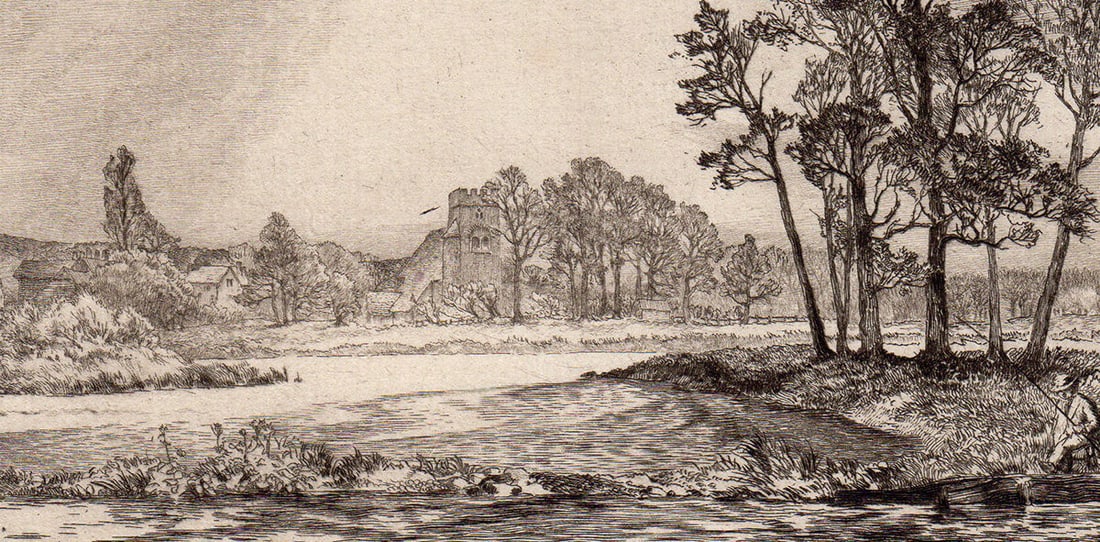 Alfred Dawson Goring etching signed - 3