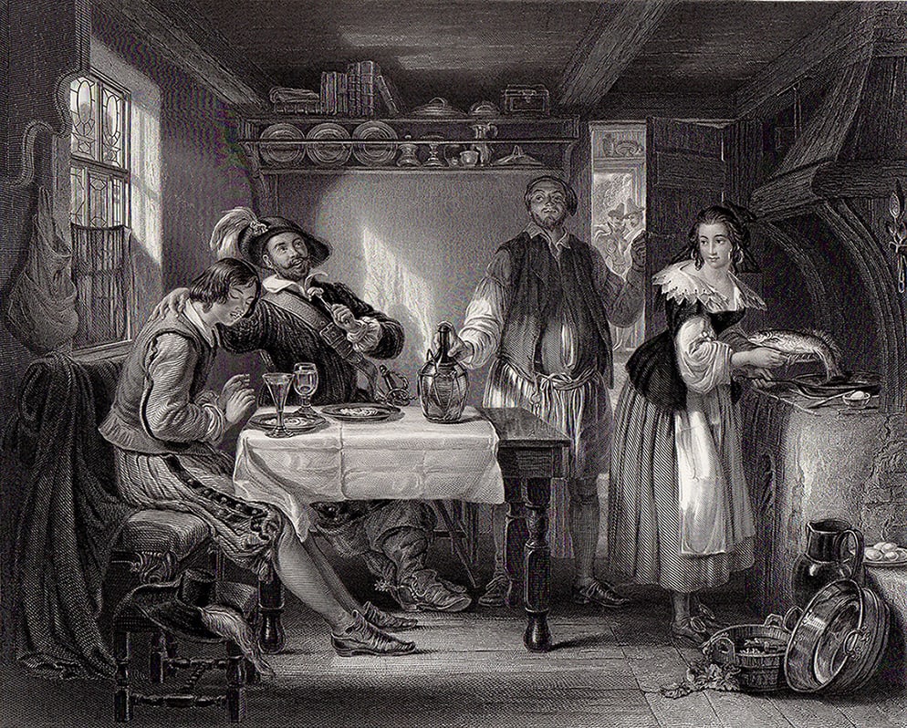 Daniel Maclise 1859 engraving Gil Blas signed - 3