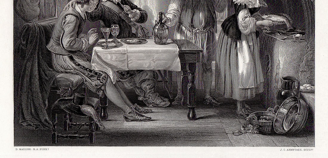 Daniel Maclise 1859 engraving Gil Blas signed - 4