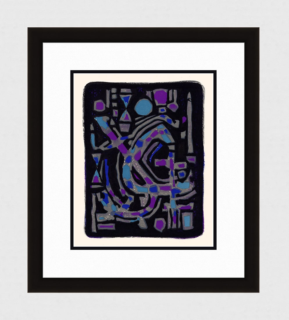 1958 Alfred Mannesier Les Cantiques Spirituels Lithograph Ecstasy: Alfred Mannesier ( 1911 - 1993). Les Cantiques Spirituels I. Original color Lithograph on Velin de Rives. One of 125 examples. Year: 1958. Lithography exectud on the presses of Mourlot Freres. Sight S