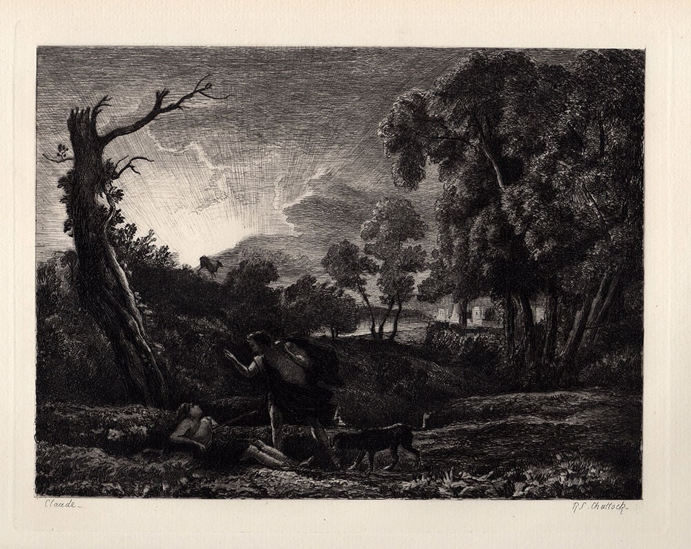 Claude Lorrain Cephalus and Procris 1876 etching (1 of 2)