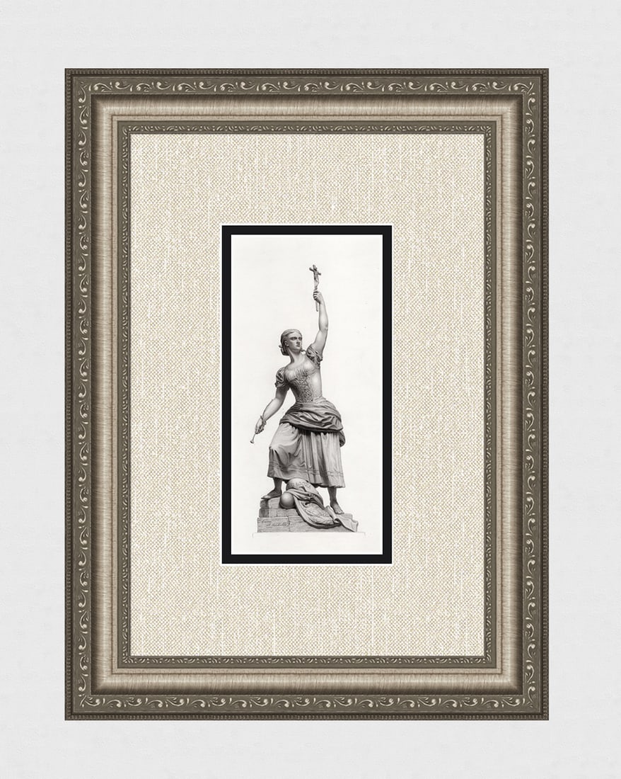 1800s JOHN BELL Antique Engraving The Maid of Saragossa FRAMED (1 of 3)