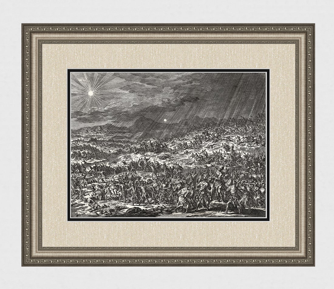 1747 Monumental Engraving Jan Luyken The Sun Stood Still Framed (1 of 5)