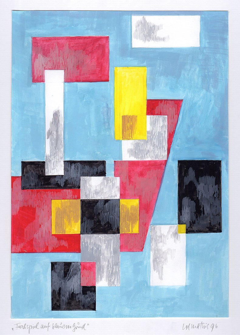 Mathis Original Gouache Variations Framed Swiss - 2
