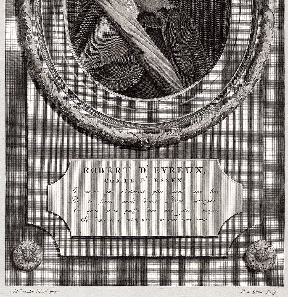 Adriaen van der Werff 1697 Engraving Robert Devreaux Framed - 3