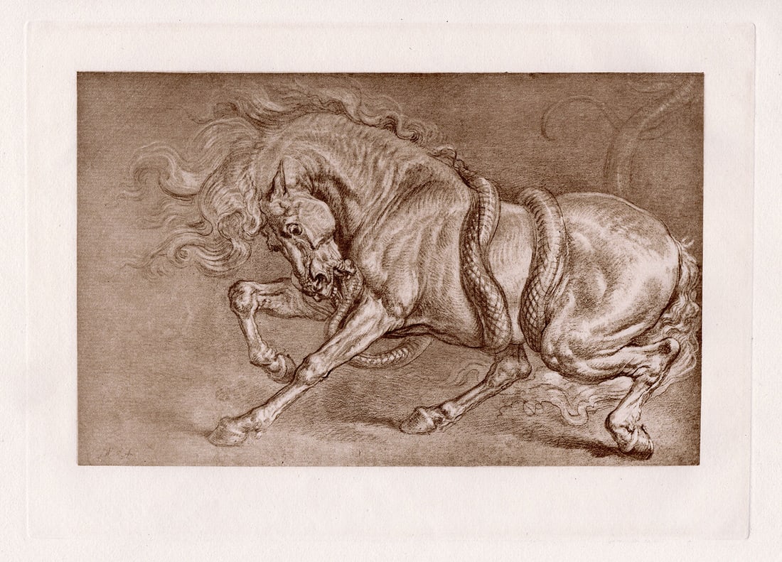 James Ward Horse Attacked by a Serpent 1886 print (1 of 2)