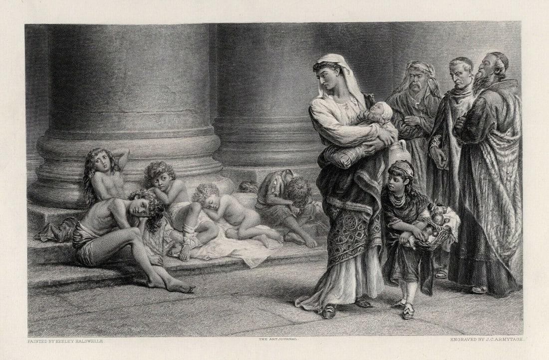 Keeley Halswelle Antique Engraving Non Angli, Sed Angeli Framed COA (1 of 3)