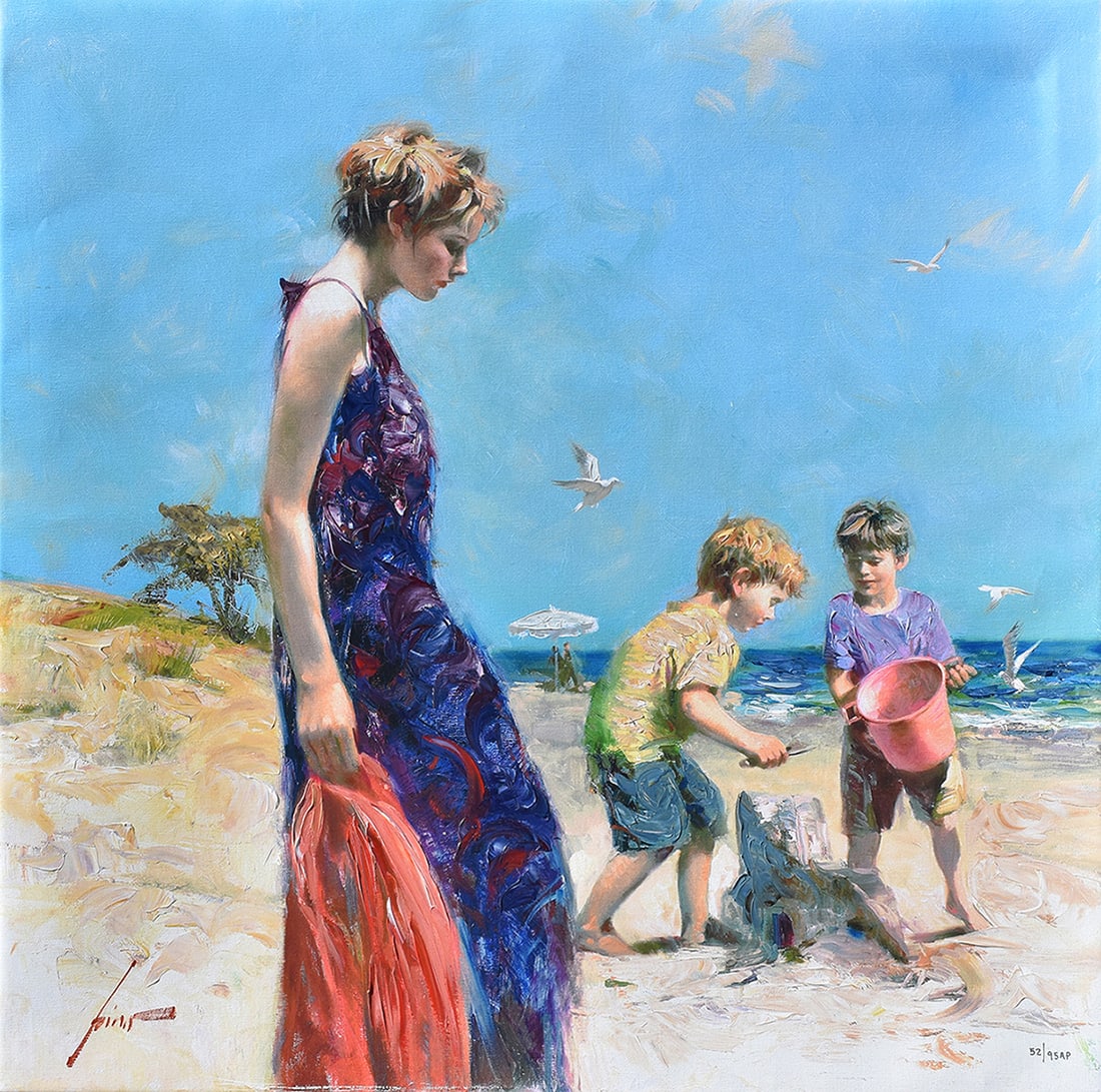 Pino Embellished Limited edition Giclee on Canvas Good Ole Days Signed Numbered (1 of 3)