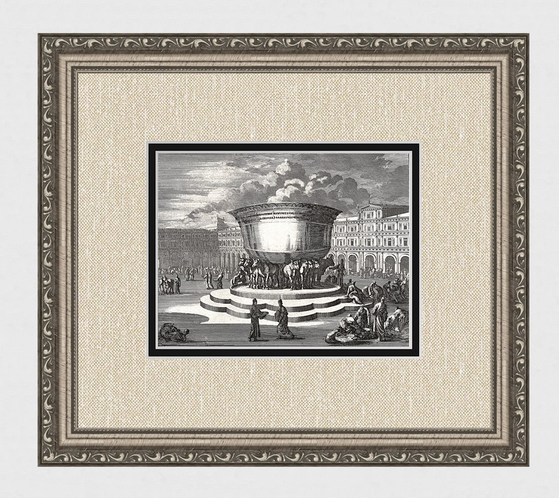 1747 Monumental Engraving Jan Luyken The Molten Sea Framed (1 of 5)