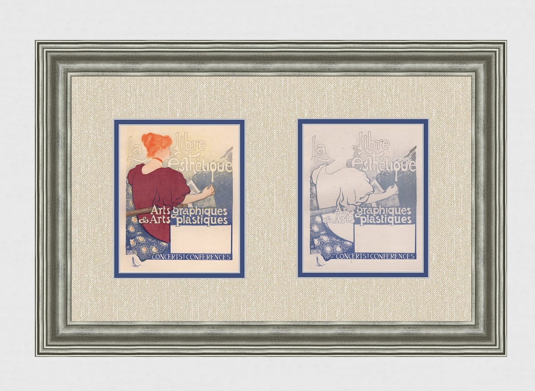 1897 Theo Van Rysselberghe La libre Lithograph one of 25 on Japon with Proof Framed (1 of 9)