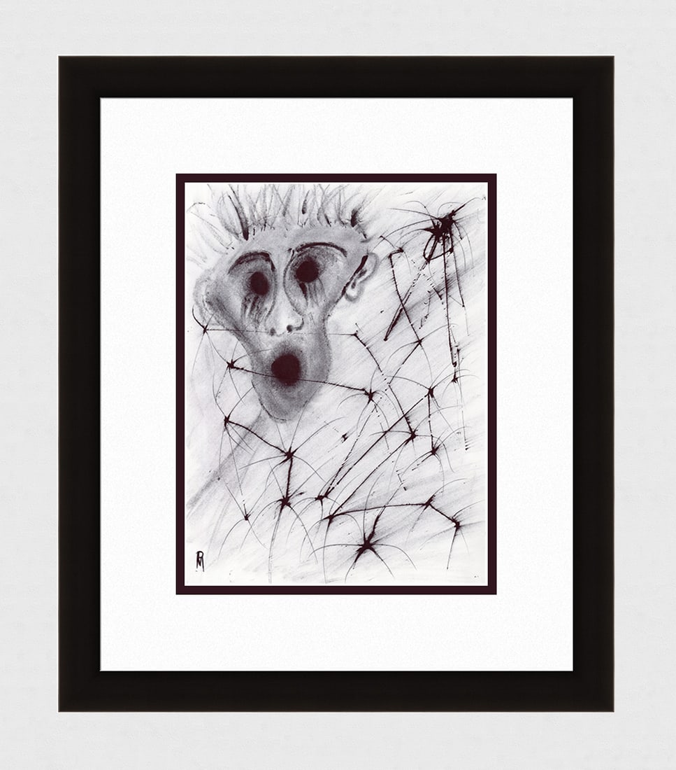 Patrick Mcdowell Original Hand Signed Ink Drawing Faces XXX Framed COA: Patrick Mcdowell. "Faces XXX". Ink on paper. Unique. Hand Signed lower right. Excellent. Sheet size 9 x 12 inches, framed dimensions c. 17 x 19 inches. This piece is double matted and framed in a new 