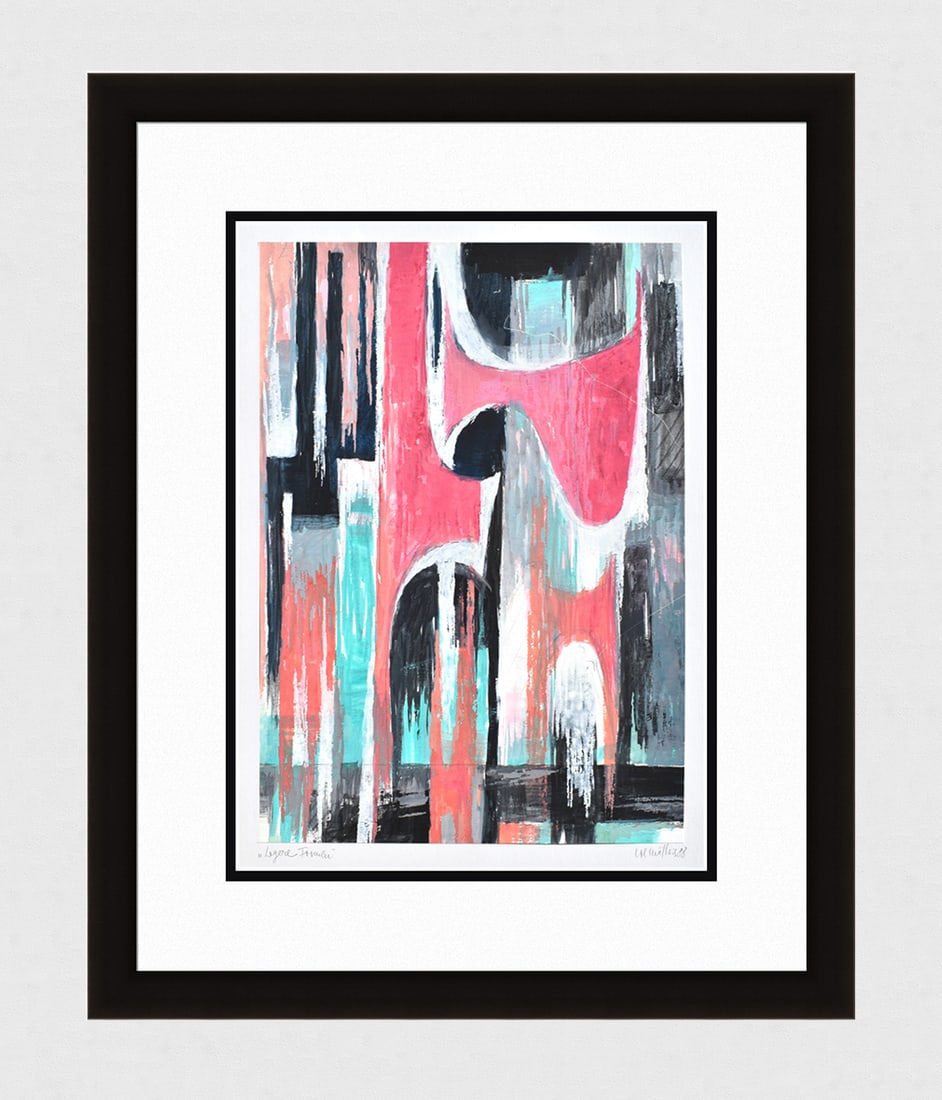 Mathis Original Gouache Informal Forms Framed Swiss (1 of 4)
