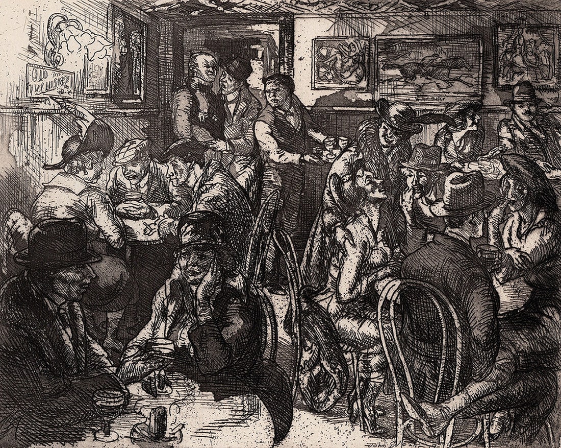 John Sloan Original Etching Hell Hole Signed Numbered - 4