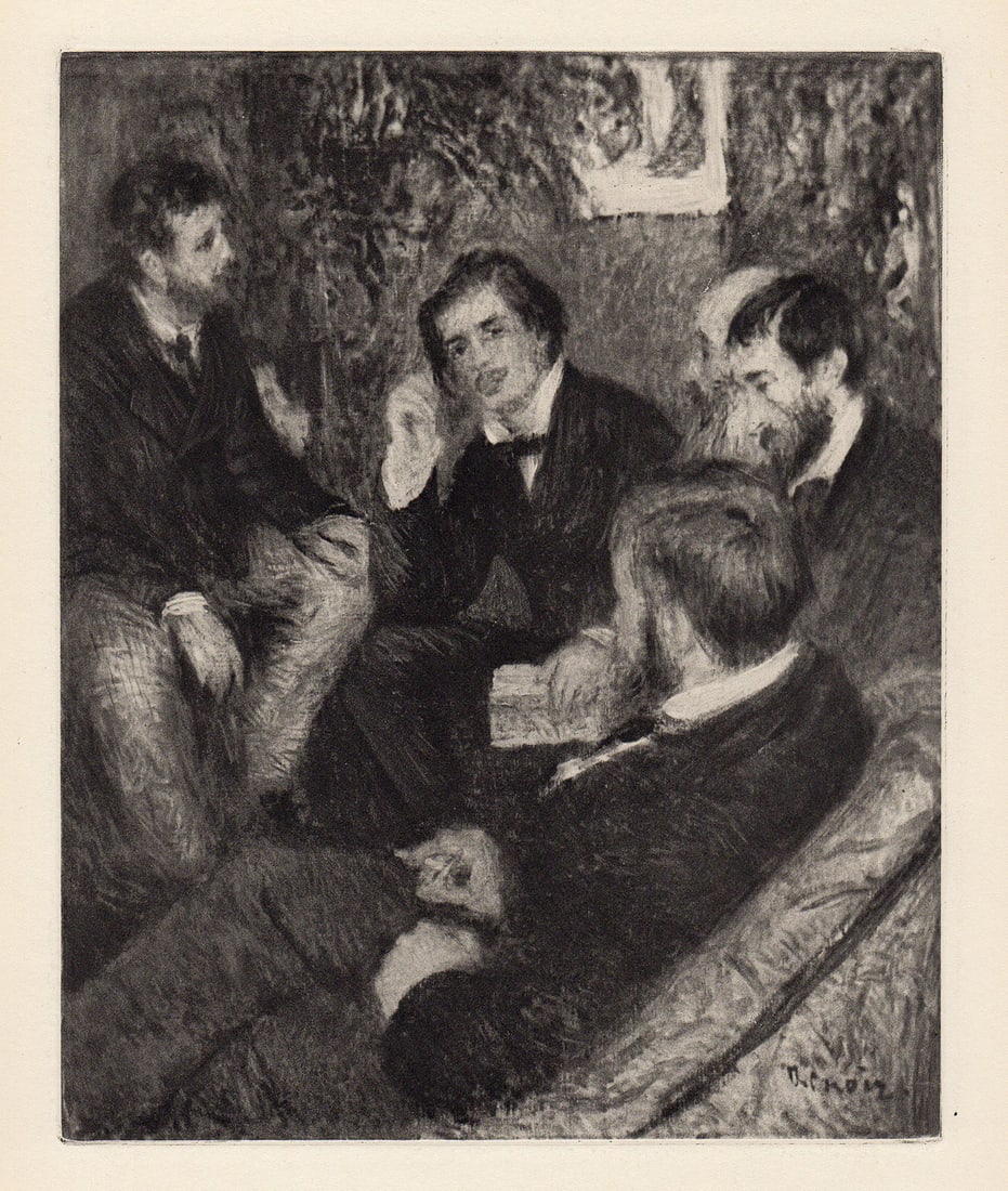1919 RENOIR Limited Engraving "Renoir's Social Gathering" Framed SIGNED (1 of 2)