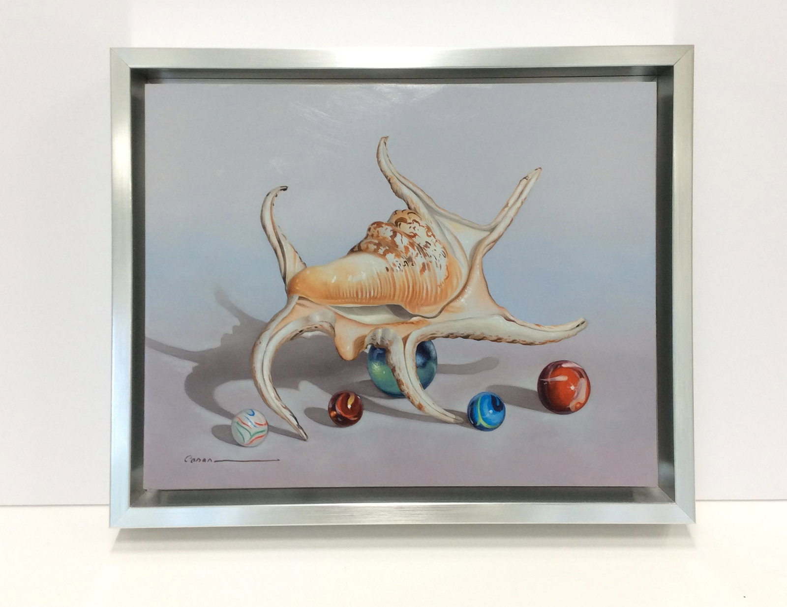 Francisco Casas Original Realism Painting Shells V 14 x 10 Inches: Francisco Casas. Shells V. Original oil painting on canvas. Canvas Size 14 x 10 inches. Francisco Casas was born in Alcoy, Spain in 1952. Casas understands the profound simplicity behind hyper-realism