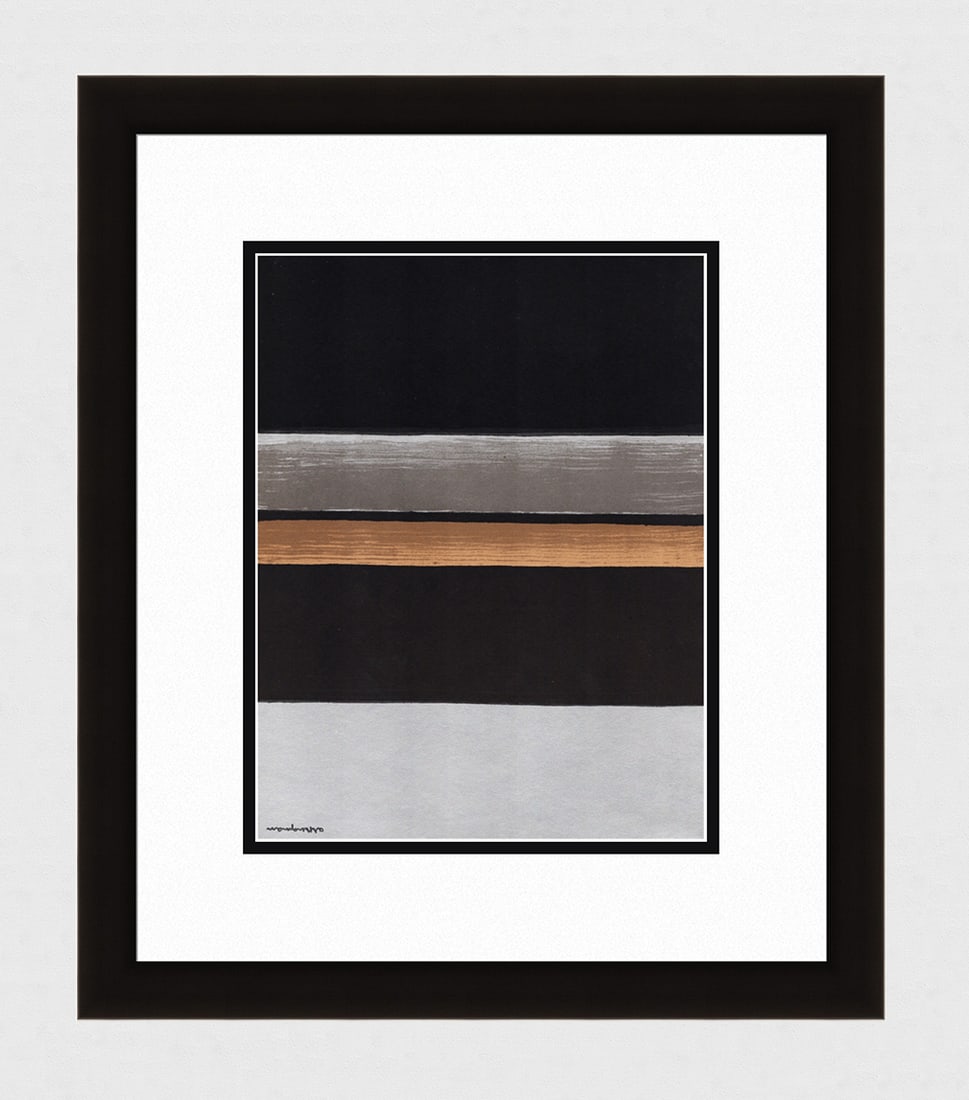 1970 Original Lithograph Anna-Eva Bergman Black Horizon (1 of 3)