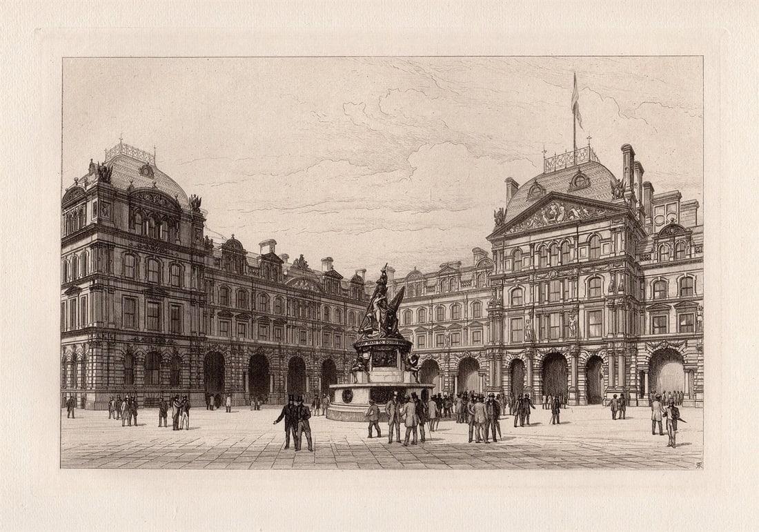 Robert Kent Thomas Exchange Liverpool 1881 Etching: Robert Kent Thomas. The Exchange, Liverpool. Image size 6 3/8 x 10 inches. Antique etching on thick laid paper. 1881. Signed in the plate lower right. Framed dimensions approximately 15 x 18 inches. T
