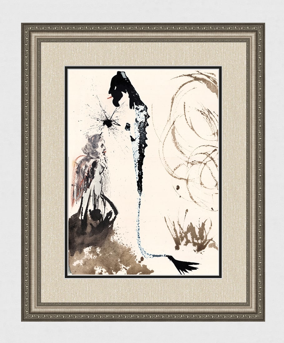 Dali 1967 Biblia Sacra Lithograph Idol Gods Framed Authentic: Salvador Dali. "Adhue enim ipsis Chaldaeis.cum audierint mutum non posse loqui, offerunt illud Bel, postulantes ab eo loqui, quasi possint sentire qui non habent motum (Even the Chaldeans themselves d