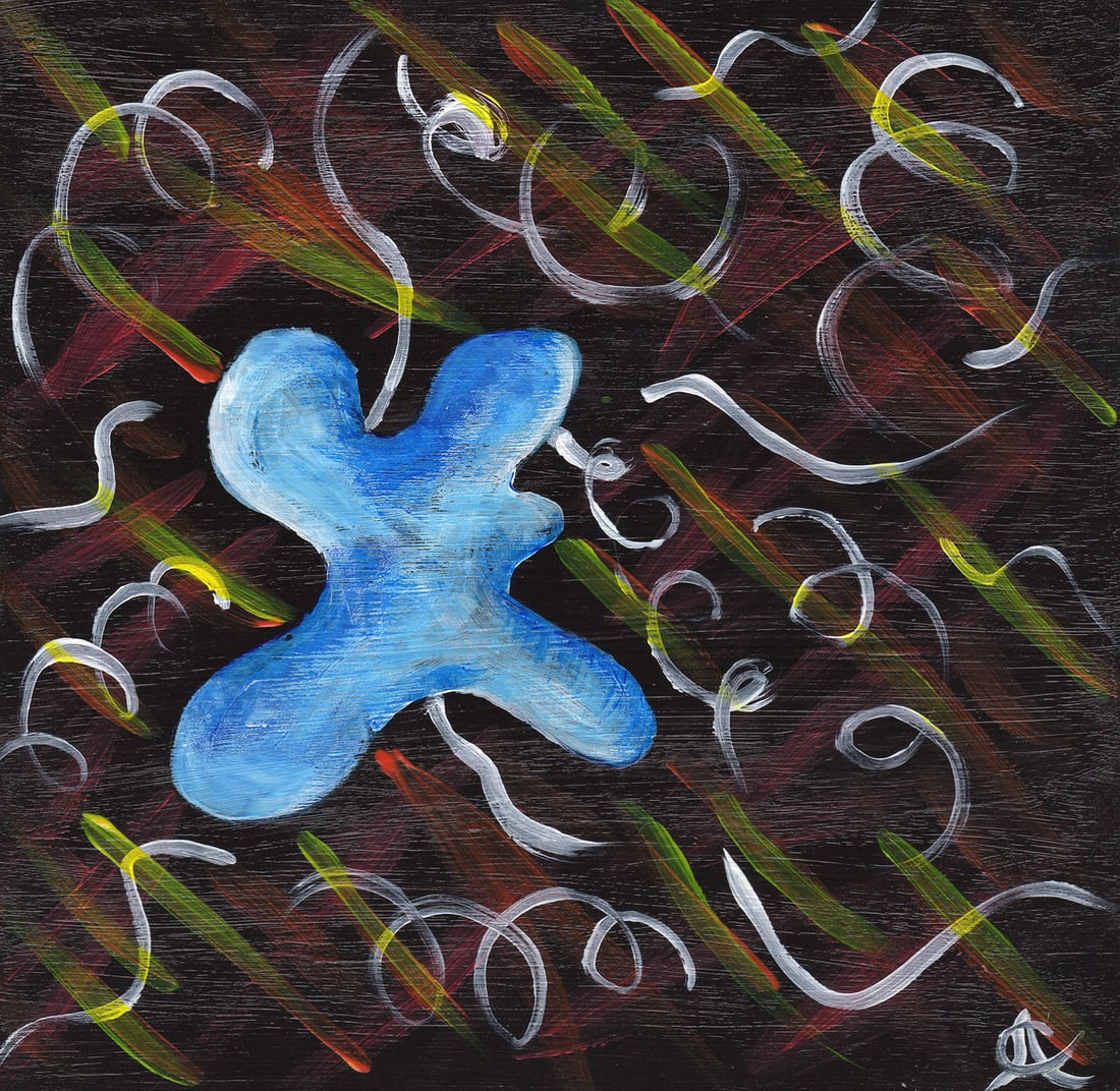 CONSTANTINE Original Abstract Painting " Confetti": Alexander Constantine. Confetti. Original Acrylic mixed media painting on artist board. Signed by the artist. Painting size 9 1/4 x 9 1/4 inches. Framed Dimensions: 18 x 18 inches This artwork is acco