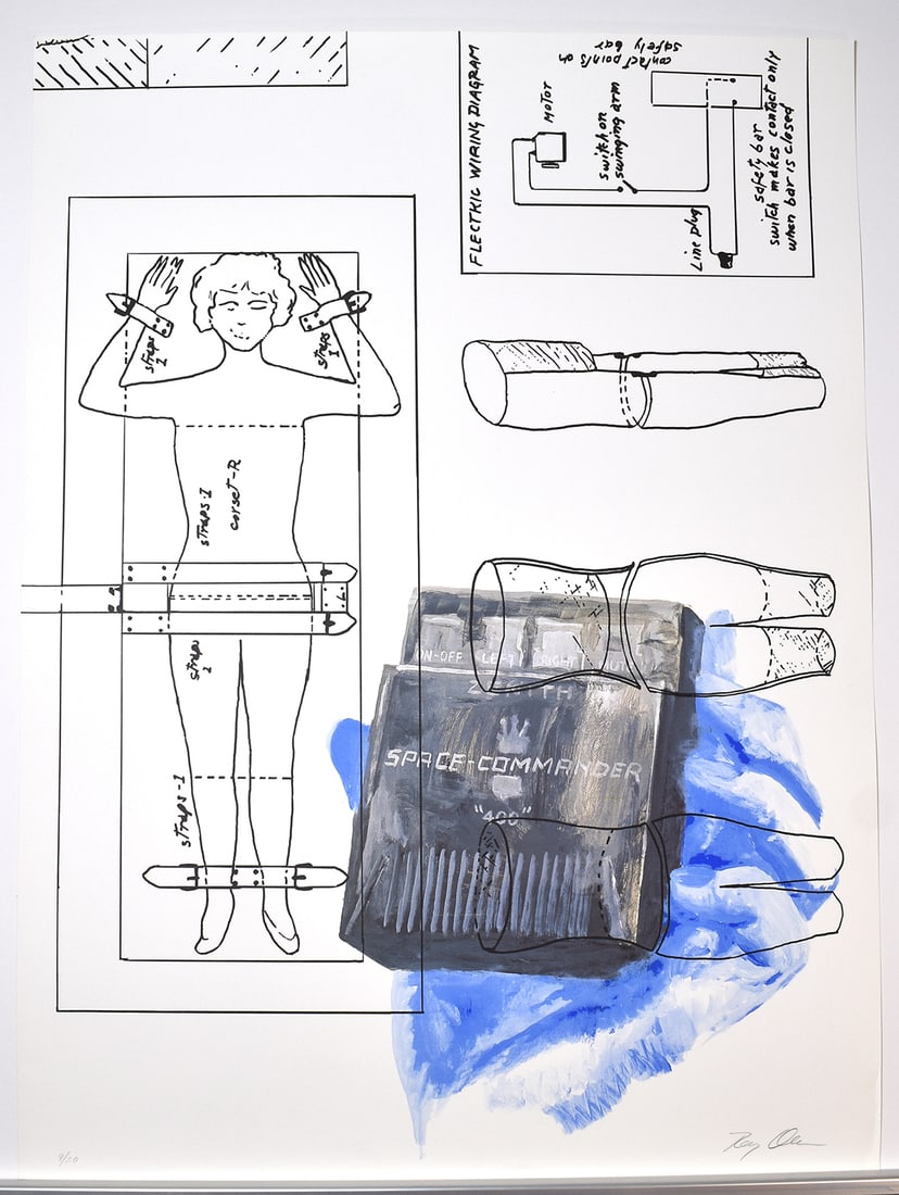 Tony Oursler Lithograph Magic Trick 2001 Signed Numbered: Tony Oursler (American, B. 1957). Trick. Original color Lithograph on wove paper. Year: C. 2001. Hand Signed and Numbered from the edition of 50. Published by Poligrafa, Barcelona. Excellent Condition