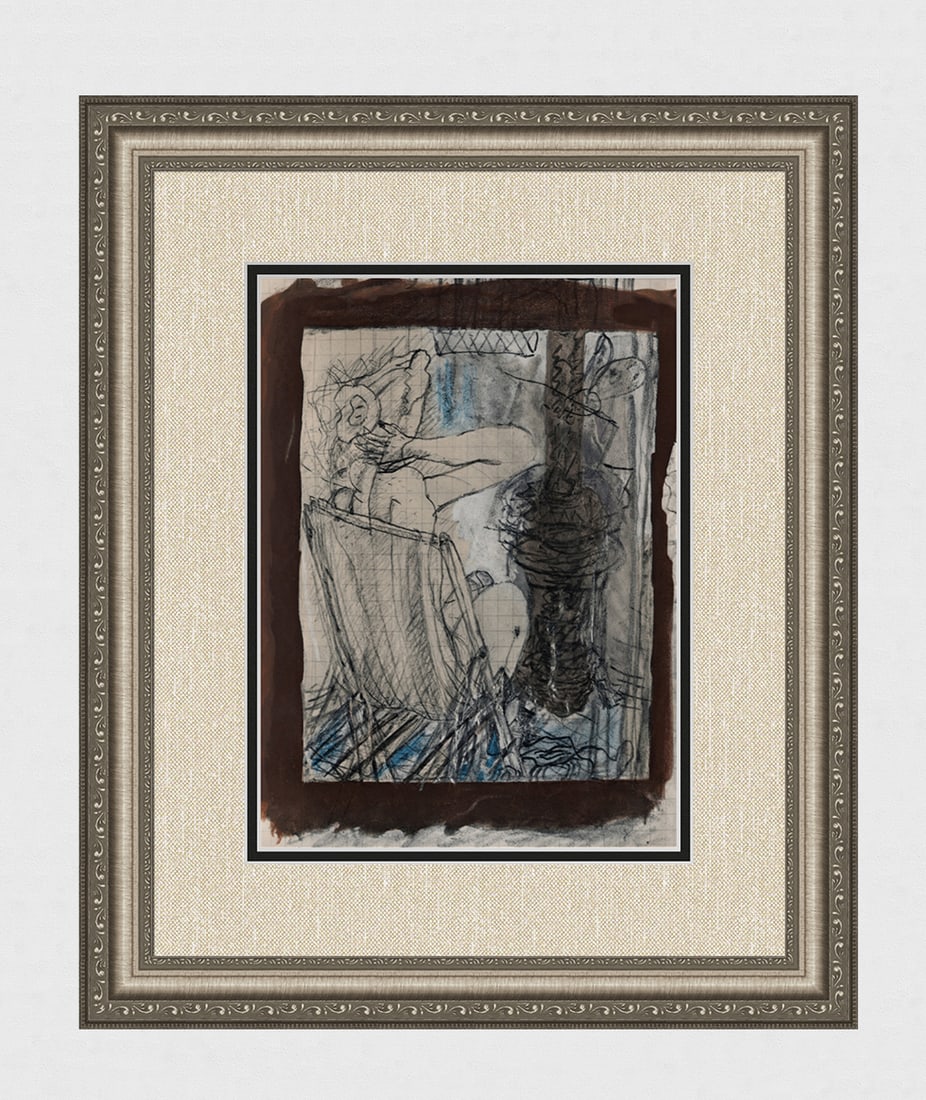 1955 GEORGES BRAQUE Vintage Color Lithograph SEATED WOMAN Framed (1 of 4)