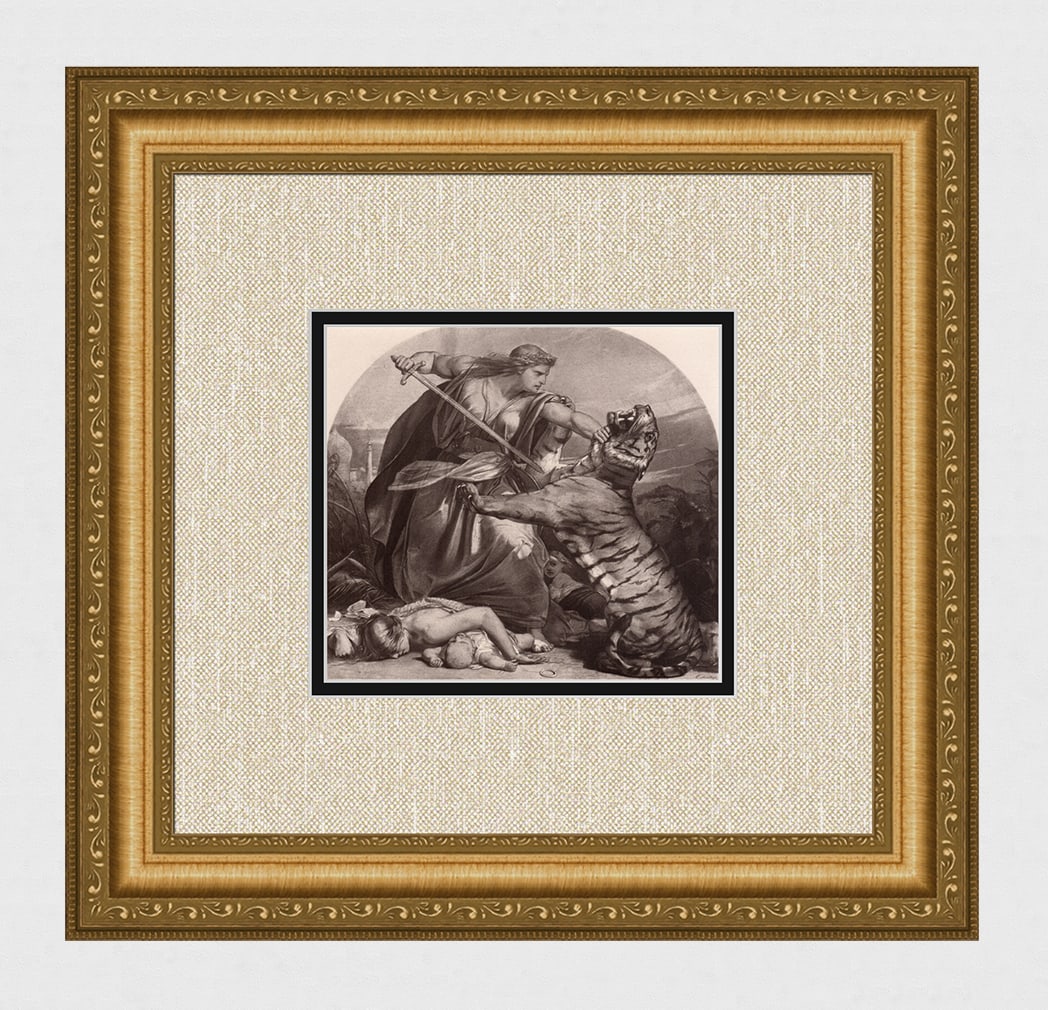 1870 Edward Armitage Vengence Antique Autotype Print (1 of 3)