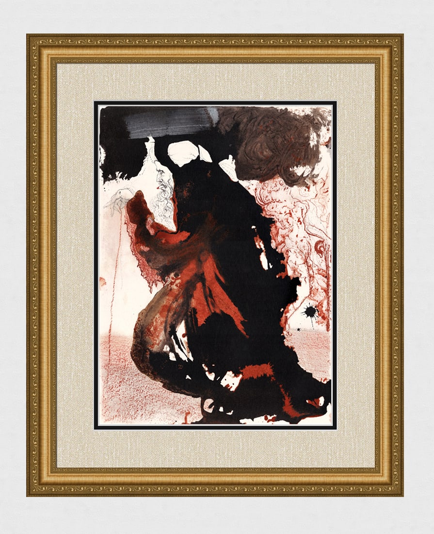 Dali Amos's Vision 1967 Biblia Sacra Lithograph Framed (1 of 4)