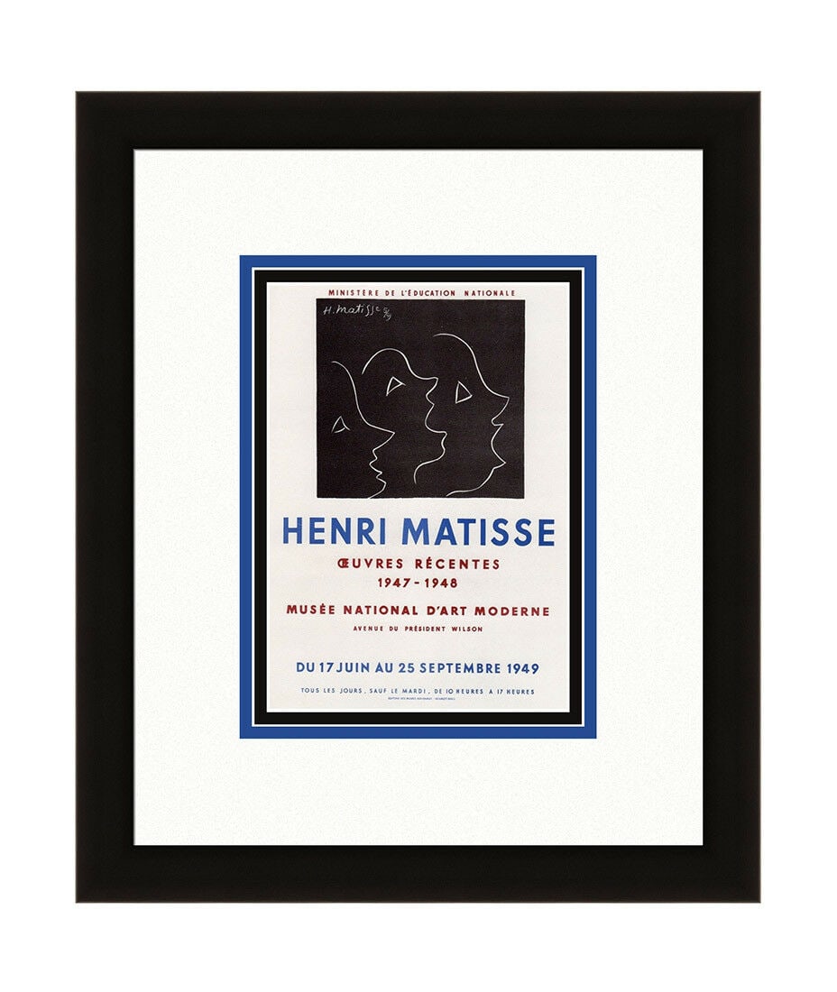Henri Matisse Ceuvres Recentes lithograph signed: Henri Matisse. (1869-1954). Ceuvres Recentes. Color Lithograph after the Original Poster. 1959. Signed in the plate. Excellent. Sauret. Atelier Mourlot. Image Size 6 7/8 x 9 3/8 inches. Approximately 
