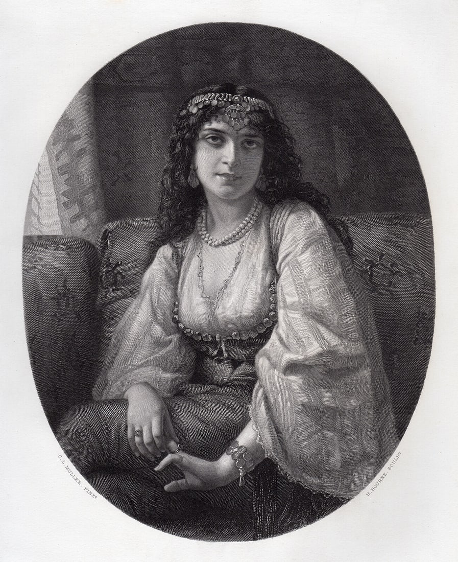 Charles Louis Muller The Sirene 1876 engraving: Charles Louis Muller (also known as Muller de Paris) (French, 1815 - 1892). The Syren. Antique Steel Engraving on wove paper after the original by Master Engraver Herbert K. Bourne (British, 1825-1907