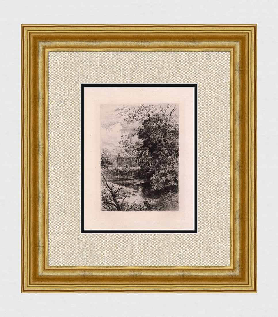 Alfred Louis Brunet Debaines Bolton Priory 1882 etching (1 of 3)