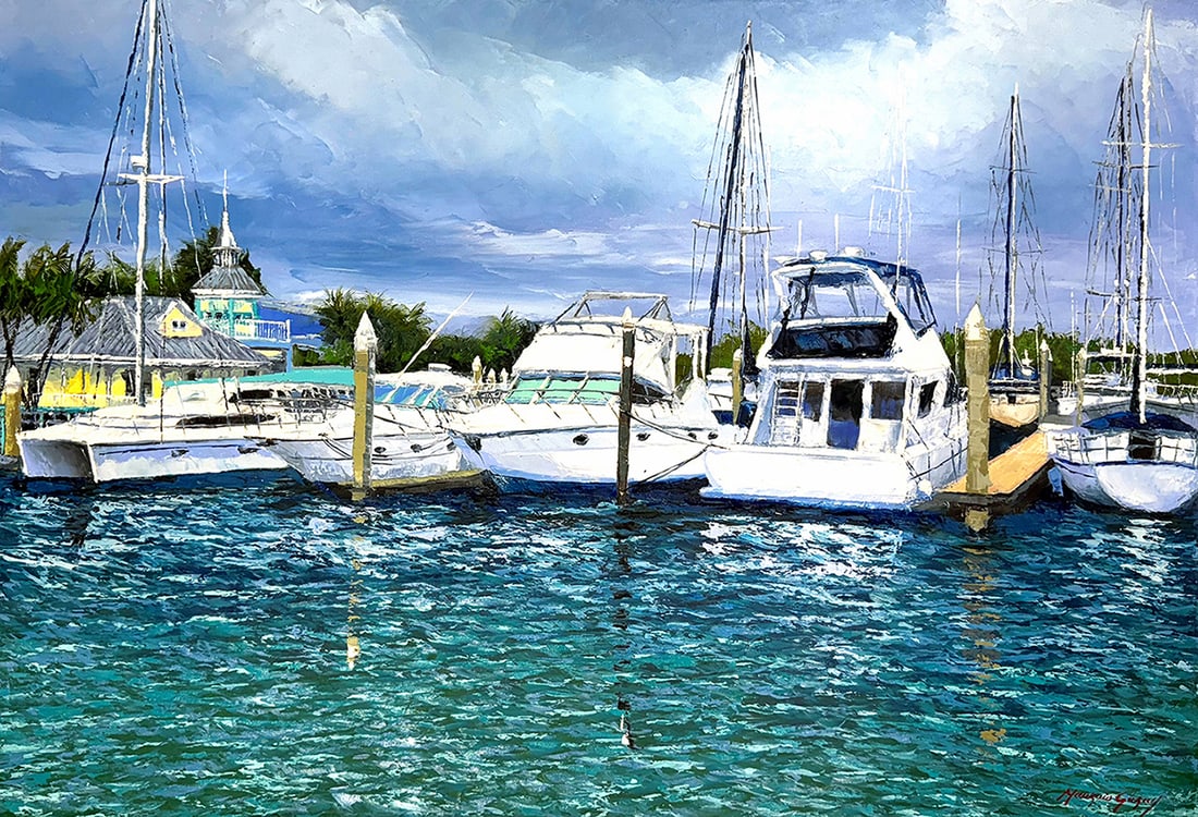 Mauricio Garay Original Painting Marina XXI 24 x 36 inches (1 of 3)