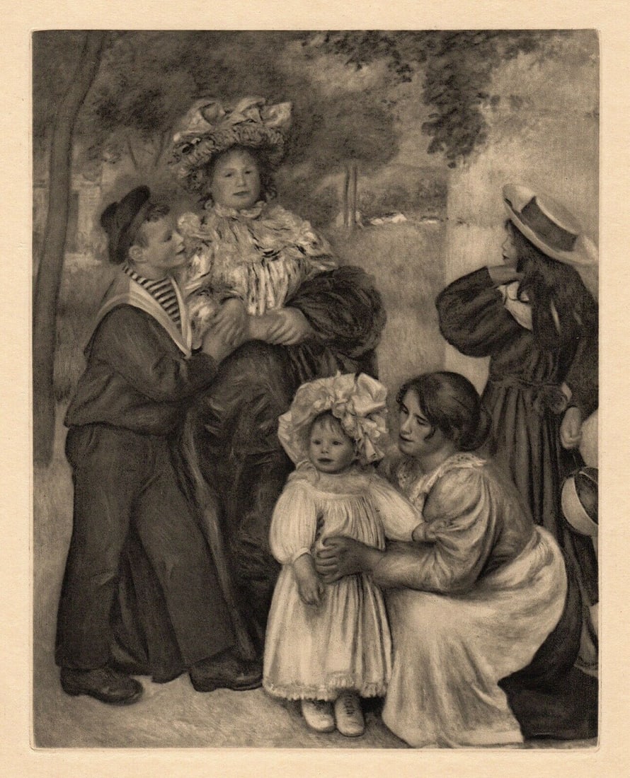 1919 RENOIR Engraving The Artist's Family FRAMED Limited Edition (1 of 2)
