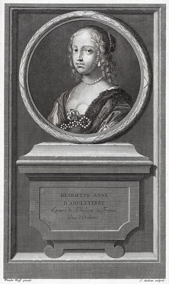 Adriaen van der Werff 1697 Engraving Henrietta Anne, Duchess of Orleans Framed (1 of 3)