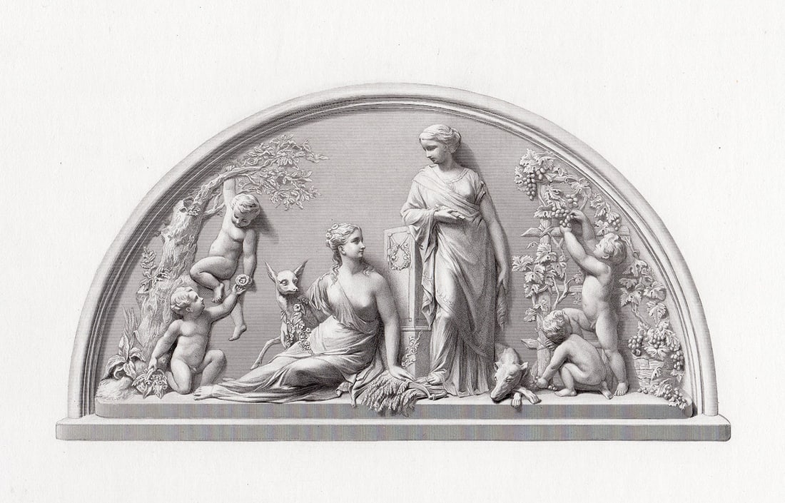 Francis John Williamson Spring and Autumn 1875 engraving: Francis John Williamson. (British, 1833 - 1920). Spring and Autumn. Antique Engraving on wove paper after the original by master engraver H. C. Balding. 1875. Excellent. Image Size 4 1/2 x 8 3/8 inche