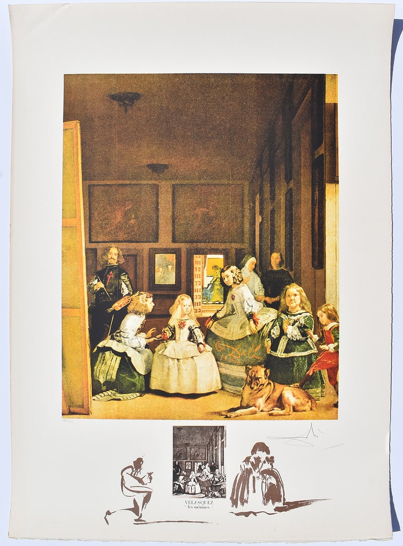 1974 Salvador Dali Lithograph Velazquez Signed Numbered Limited (1 of 7)