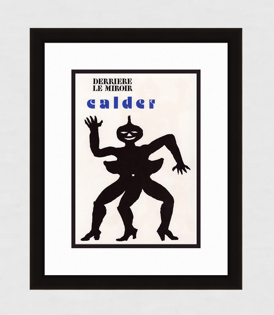 Alexander Calder 1975 Original Large Framed Lithograph: Calder, Alexander. Three legged man. Color lithograph published by Maeght, 1975. Professionally framed and matted. Sheet 15 x 11 inches, Framed c. 19 x 23 inches. Notes: reference dlm212. This