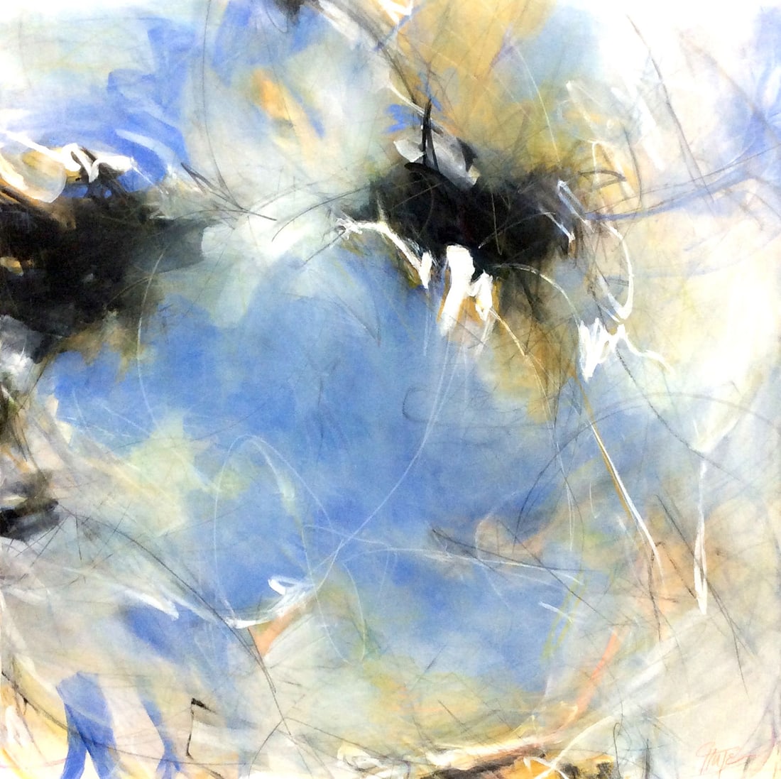 Gorgeous Patricia Chute 48 x 48 The Great Unknown Painting: Patricia Chute. The Great Unknown. Original acrylic painting on canvas. Canvas Size 48 x 48 inches. Patricia Chute about her art - "There are many things that I find intriguing that I try to explain t