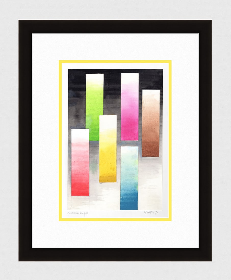 Mathis Original Gouache Vertical Color Framed Swiss (1 of 4)